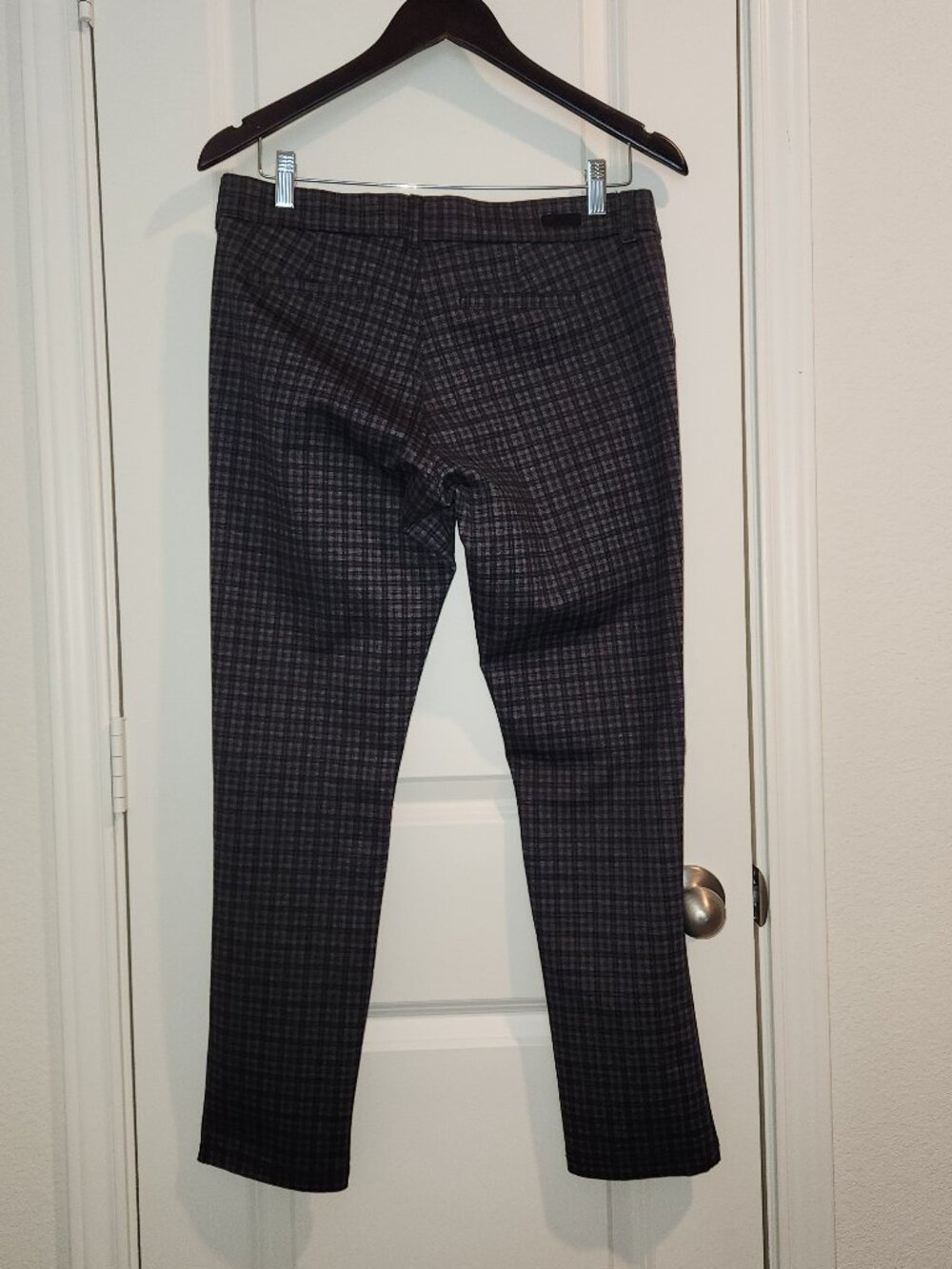 Kut From The Kloth Diana Slim Straight Pant – Dark Grey Plaid (Size 10P) - Picture 2 of 16